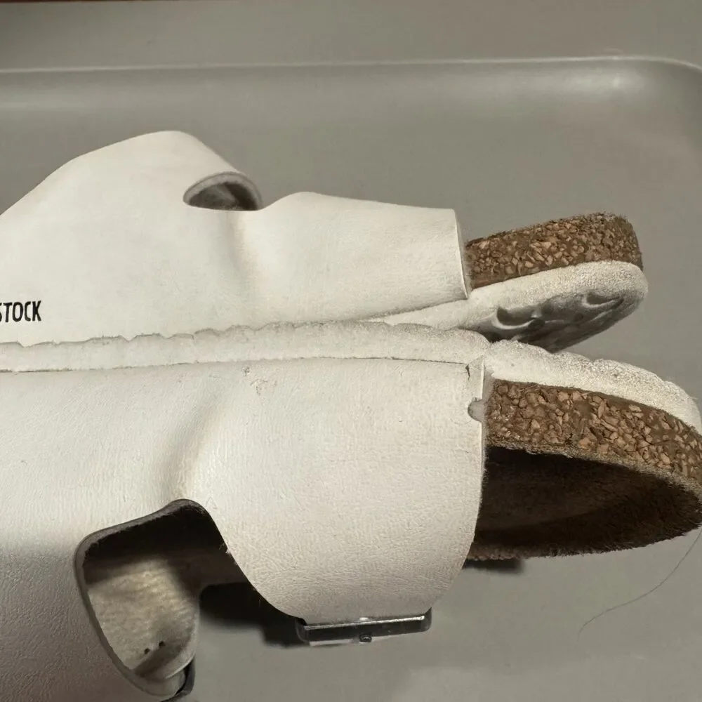 Birkenstock Arizona Sandals White Double Buckle Cork Neutral Kids EU 34 US 3-3.5